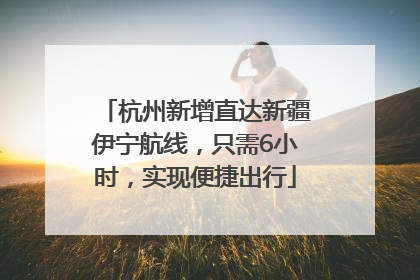 杭州新增直达新疆伊宁航线，只需6小时，实现便捷出行